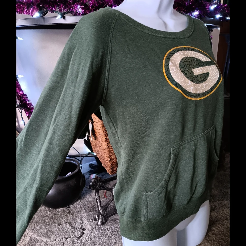 💚💛*4/$15* Green Bay Packers Team Pullover Sweatshirt Girls XL 14 16 NFL Long